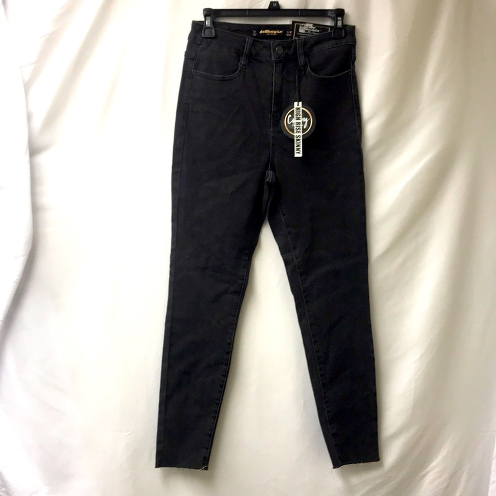 Curvy collection dollhouse black slim fit jeans 7/8